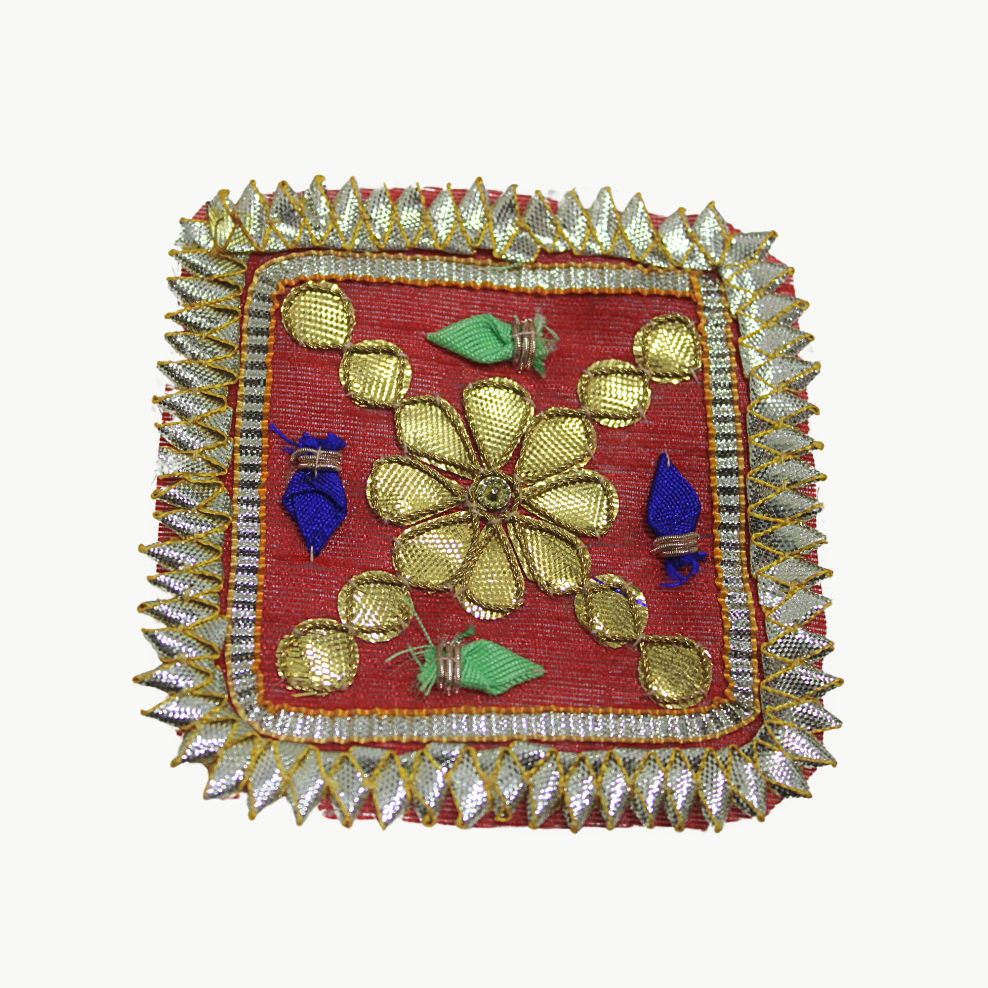 Embellished Square Gota Patti Patch (12 Pieces)