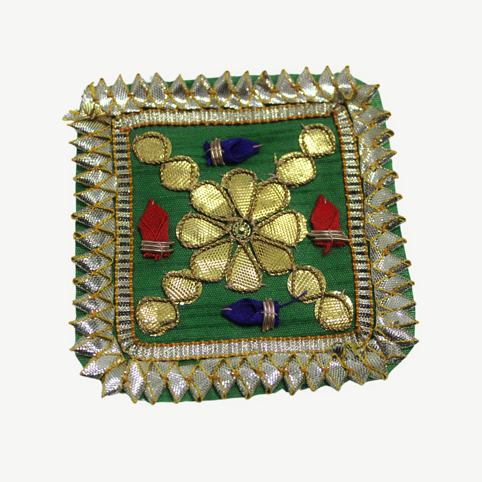 Embellished Square Gota Patti Patch (12 Pieces)