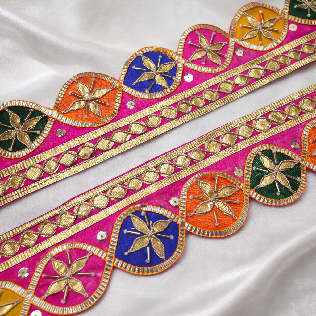 Multicolor Handcrafted Gota Patti Trim