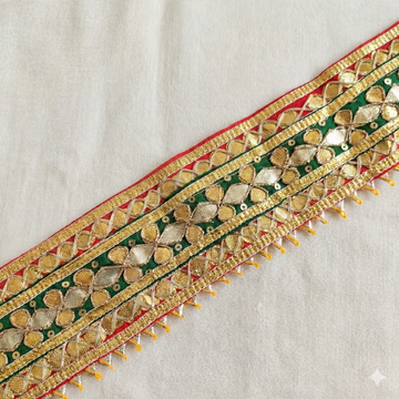 Green Handcrafted Gota Work Lace