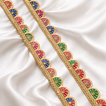 Scalloped Gota Patti Multicolor Trim