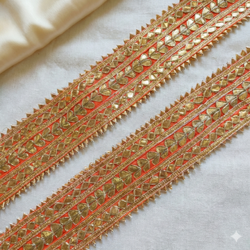 Orange Handcrafted Gota Patti Trim