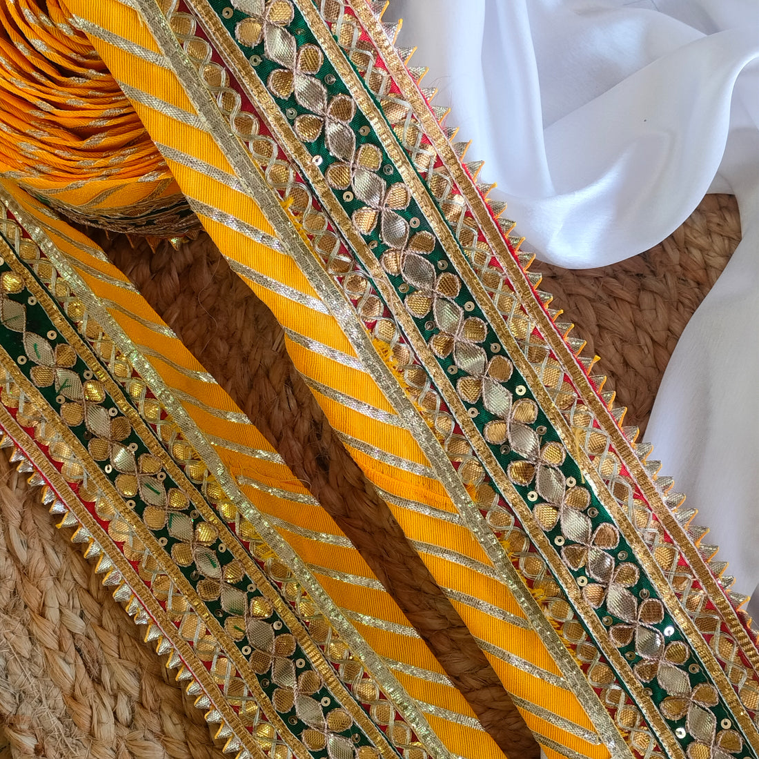 Traditional Gota Patti Border