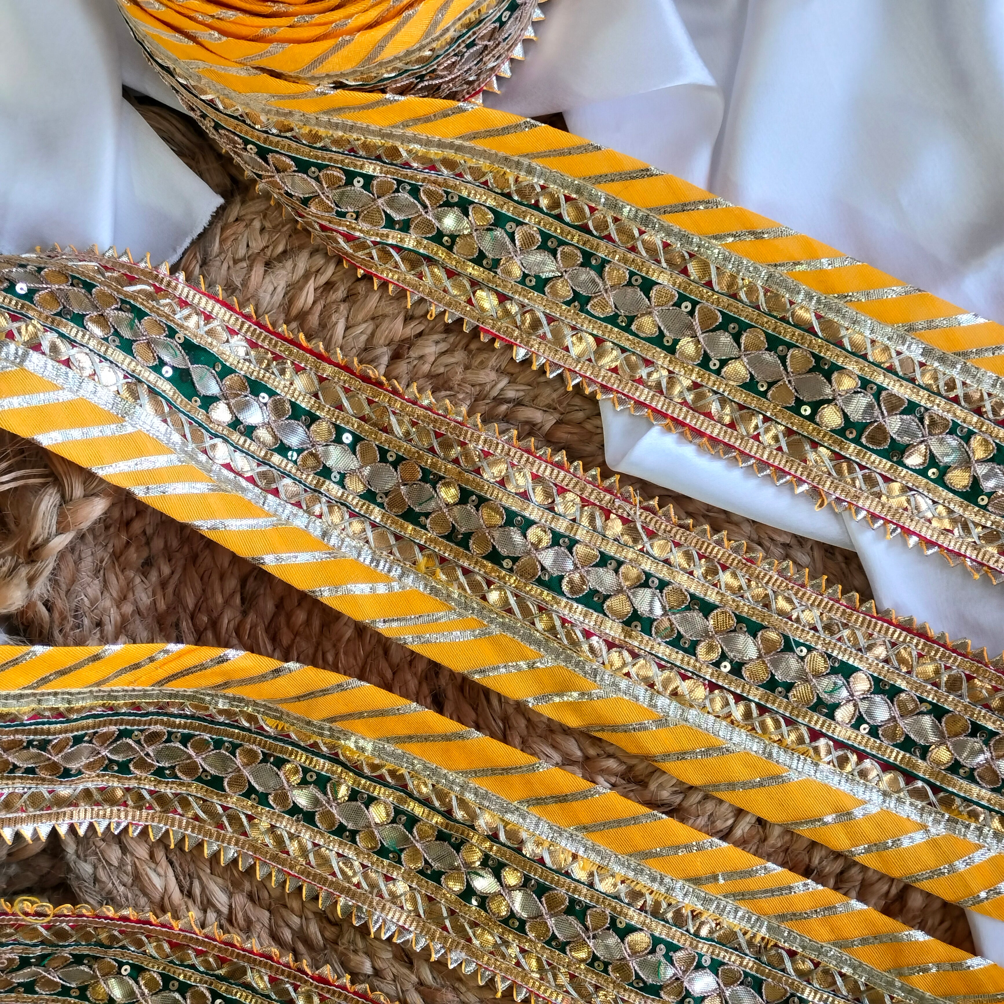 Traditional Gota Patti Border