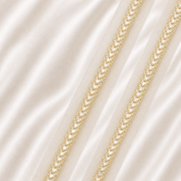 Beaded Net Lace Border Trim for Ethnic and Designer Wear