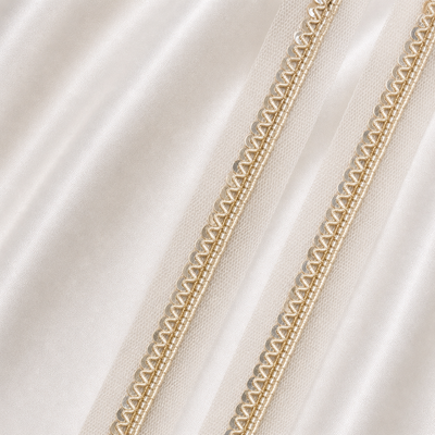 Scallop Embellished Net Lace Border Trim for Festive Wear