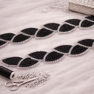 Leaf Shaped Cutdana Handwork Trim