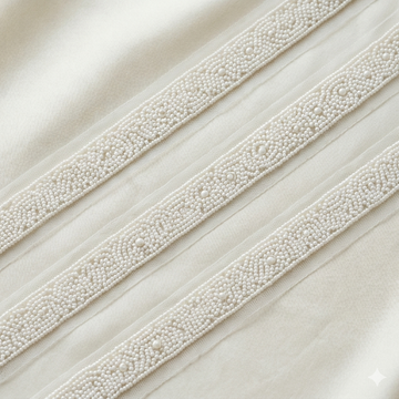 Handcrafted Beaded Lace Trim Border