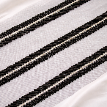 Black Embellished Handwork Lace