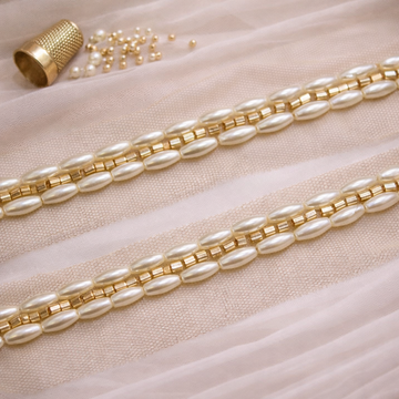 Embellished Pearl and Cutdana Handwork Trim