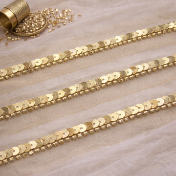 Embellished Cutdana And Sequin Handwork Trim