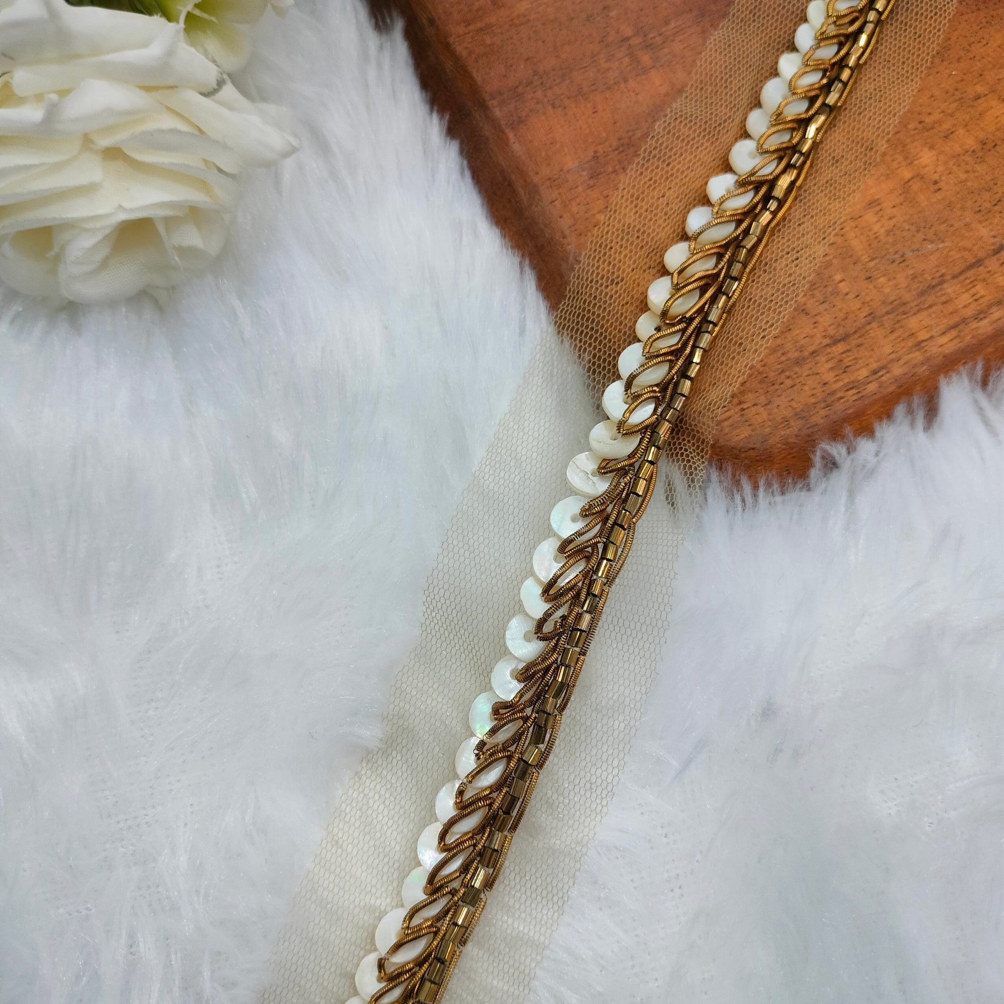 Antique Gold Embellished Border