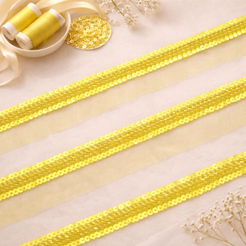 Cutdana and Sequin Embellished Handwork Trim