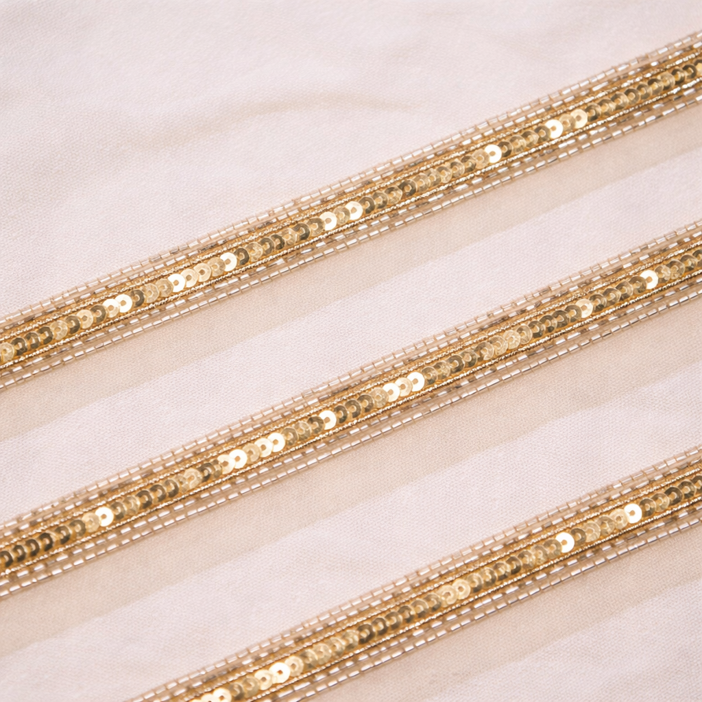 Embellished Cutdana Sequin Border