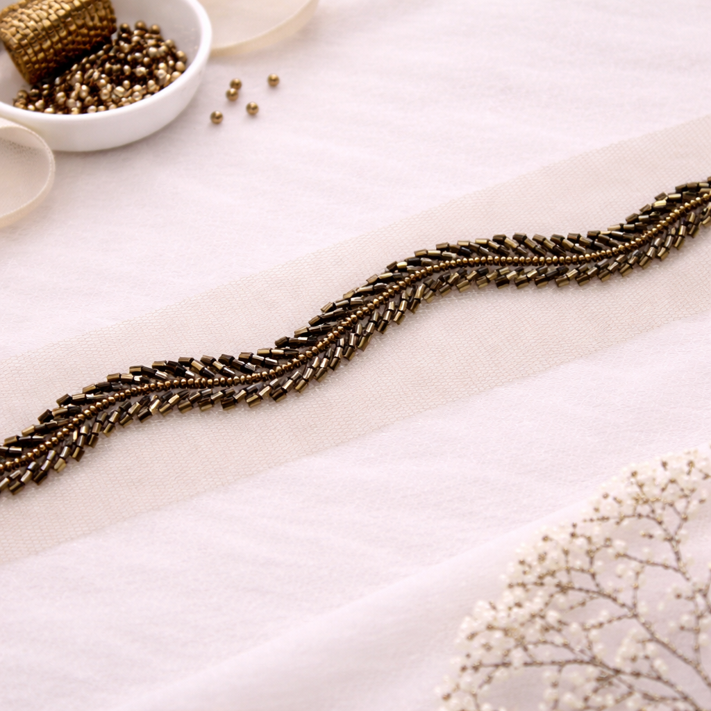 Embellished Cutdana Handwork Lace Border