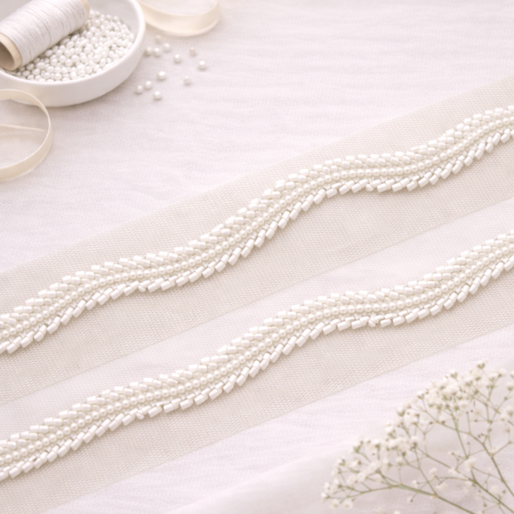 Embellished Cutdana Handwork Lace Border