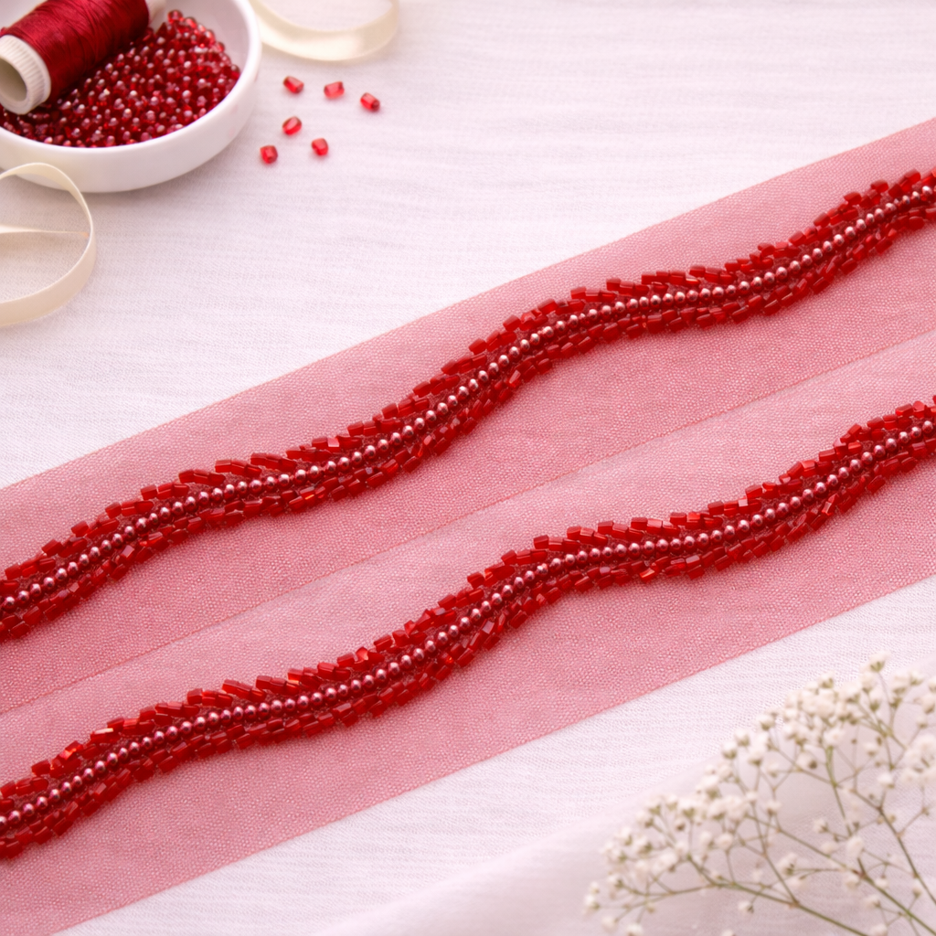 Embellished Cutdana Handwork Lace Border