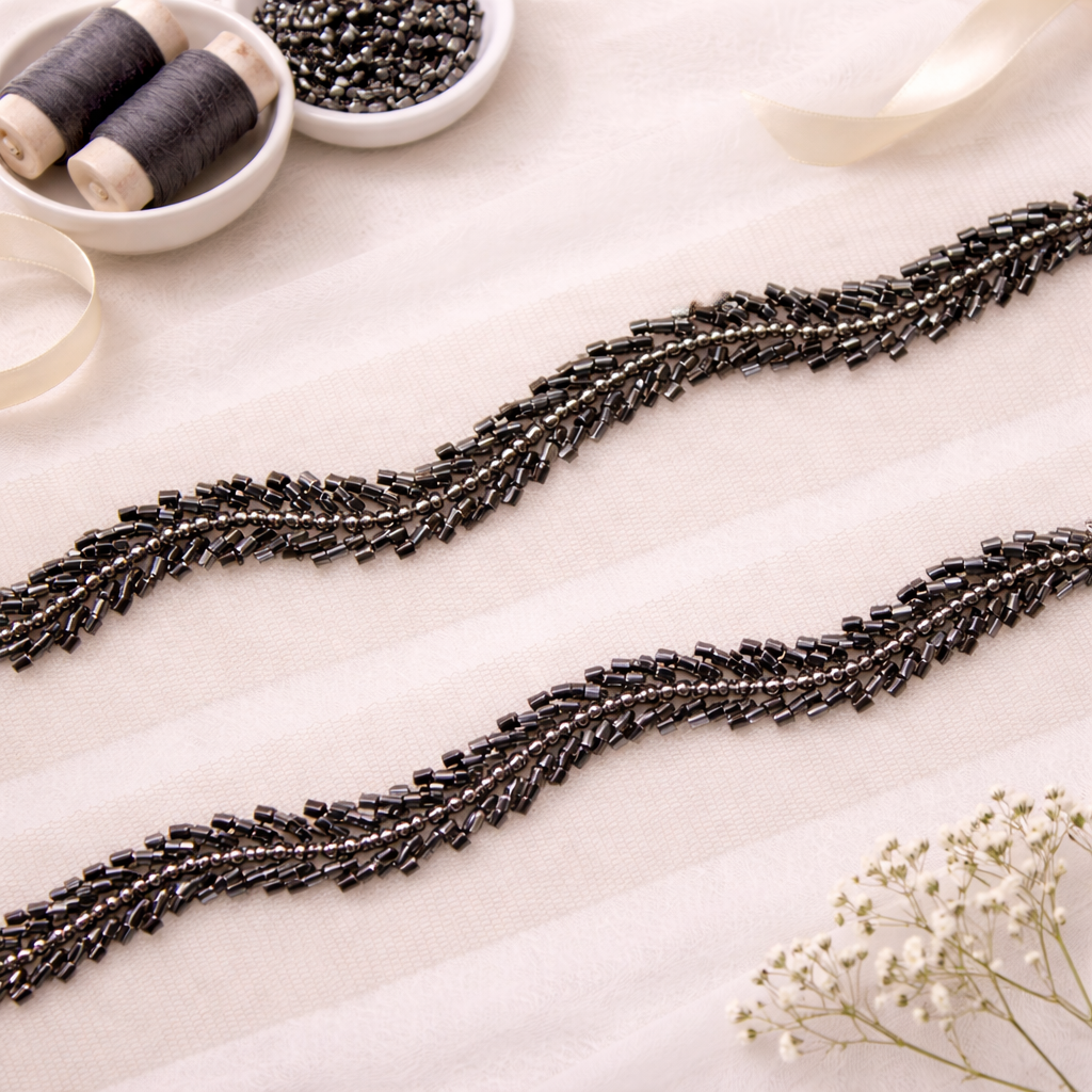 Embellished Cutdana Handwork Lace Border