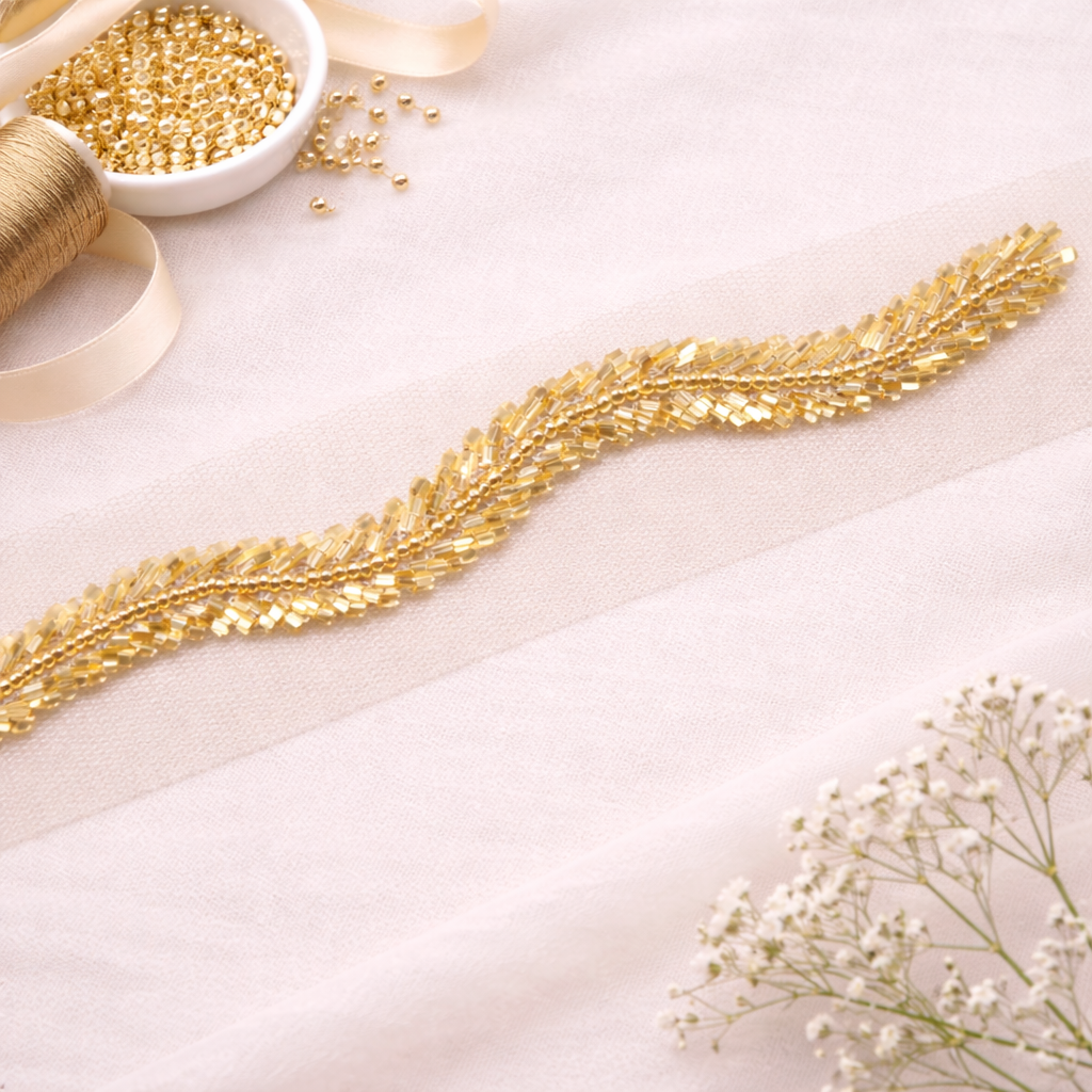 Embellished Cutdana Handwork Lace Border