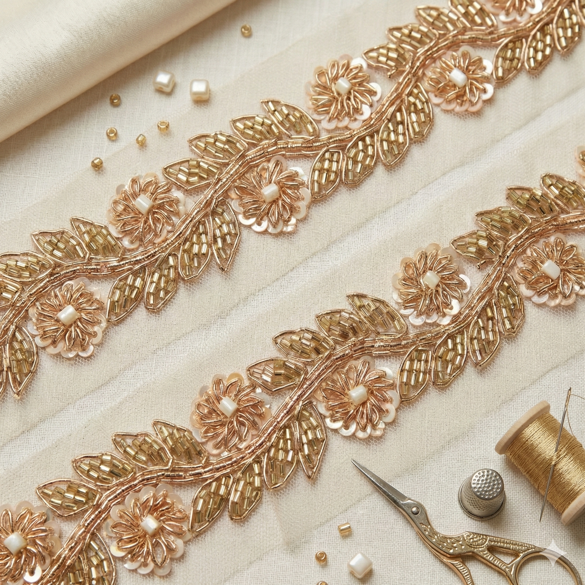 Elegant Golden Handcrafted Trim