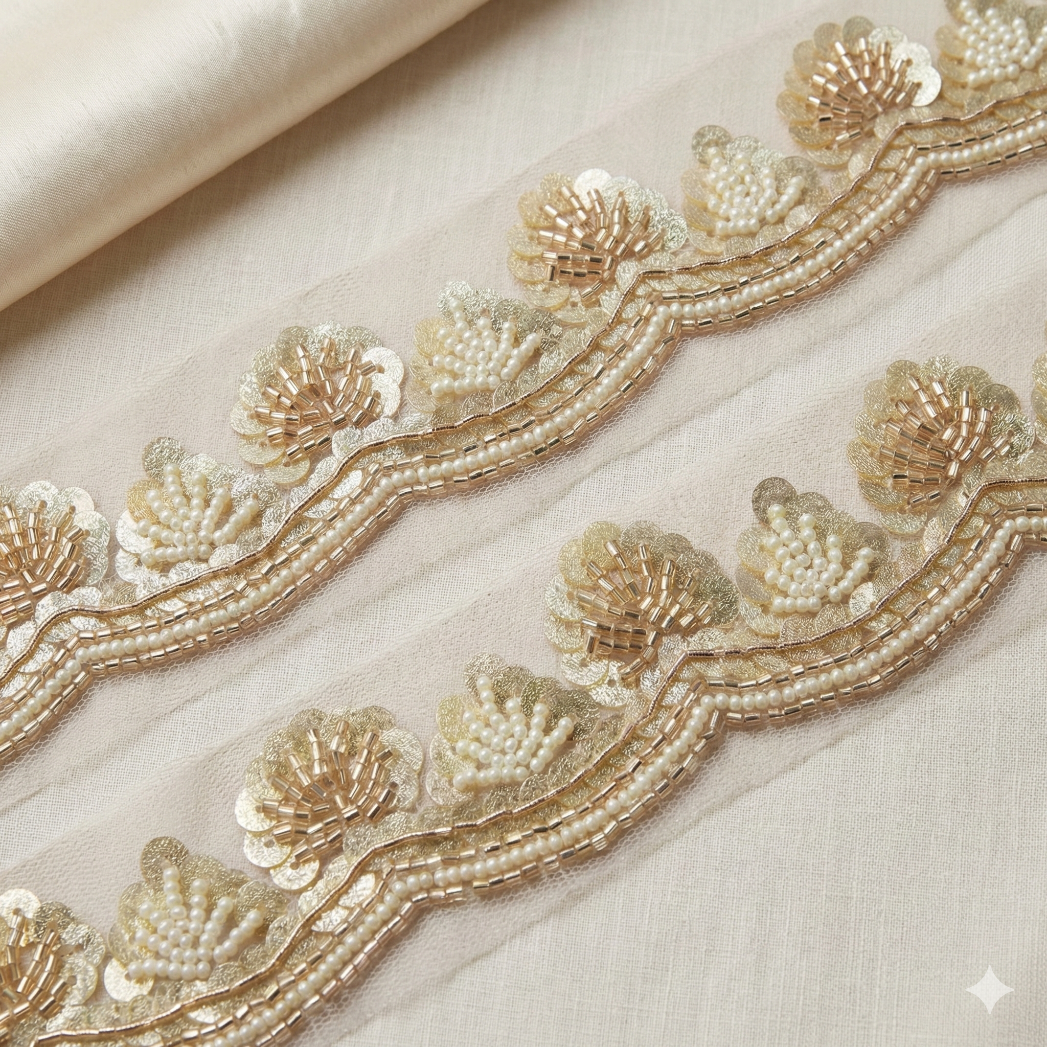 Elegant Golden Handcrafted Trim