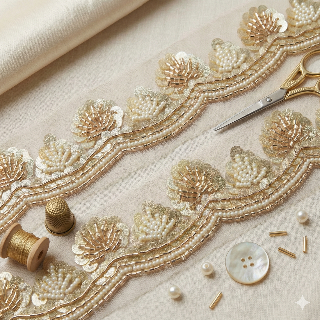Elegant Golden Handcrafted Trim