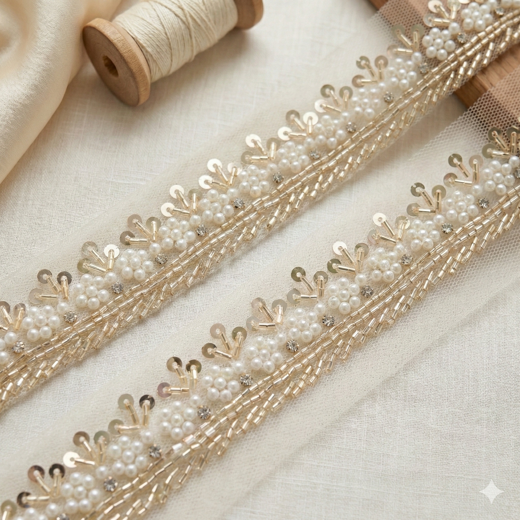 Elegant Water Gold Handcrafted Trim
