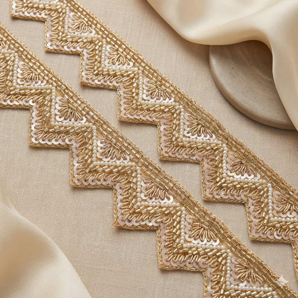 Exclusive Golden Handwork Trim