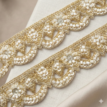 Golden Handwork Embellished Trim