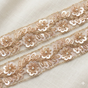 Rose Gold Handwork Embellished Trim