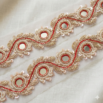 Mirror Embellished Handwork Trim