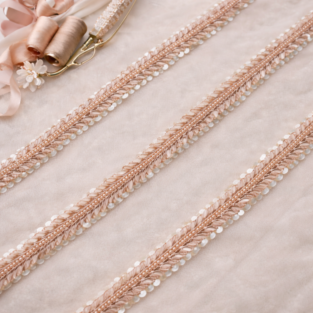 Pearl and Sequin Handwork Trim