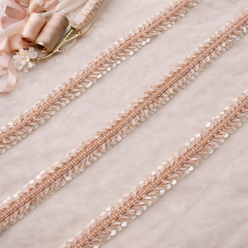 Pearl and Sequin Handwork Trim