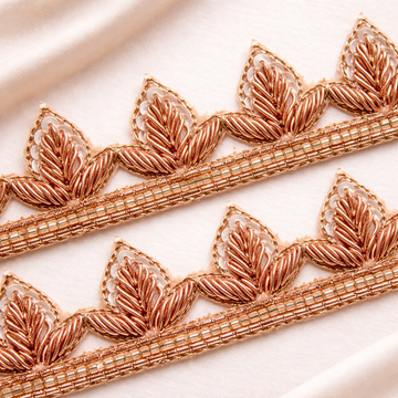 Rose Gold Embellished Handwork Trim