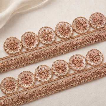 Floral Embellished Handwork Trim