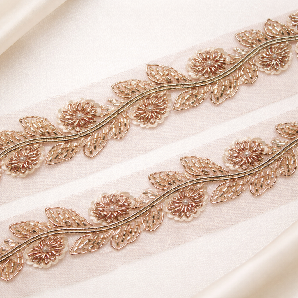 Rose Gold  Handwork Trim