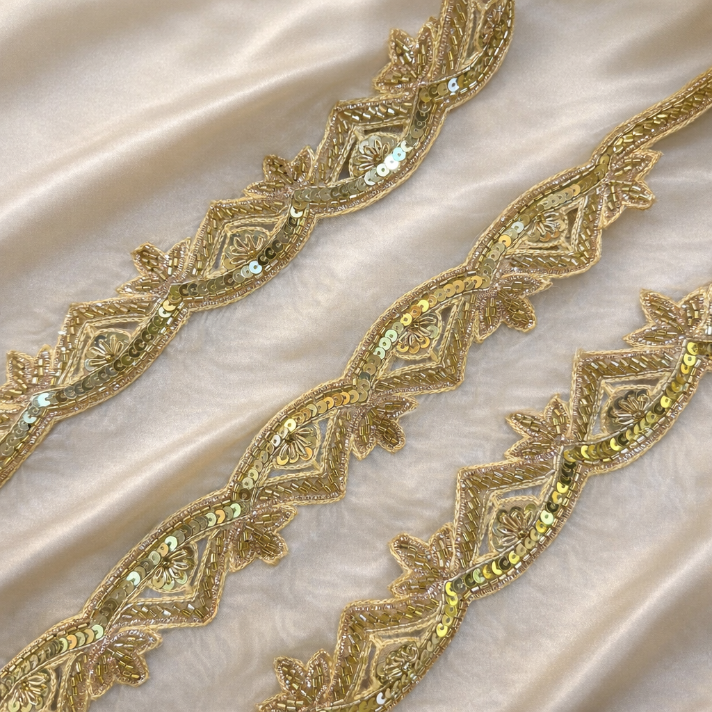 Golden Radiance Cutdana & Zari Work Lace