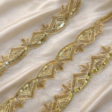 Golden Radiance Cutdana & Zari Work Lace