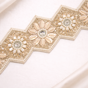 Gold And White Exquisite Handcrafted Trim