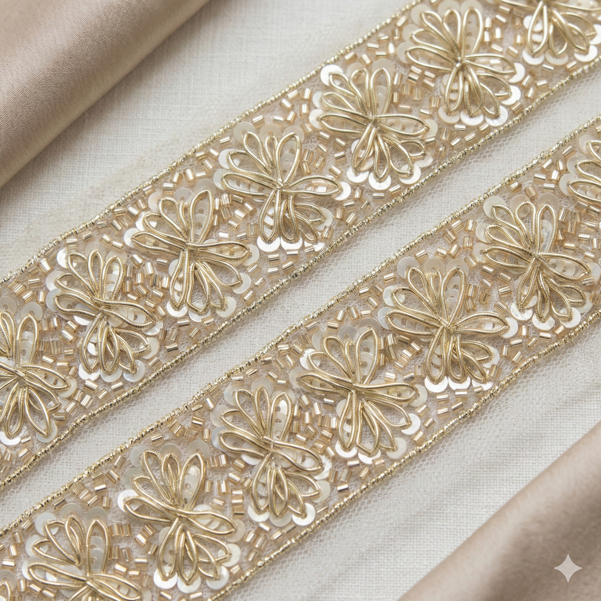 Light Gold Exquisite Handcrafted Trim