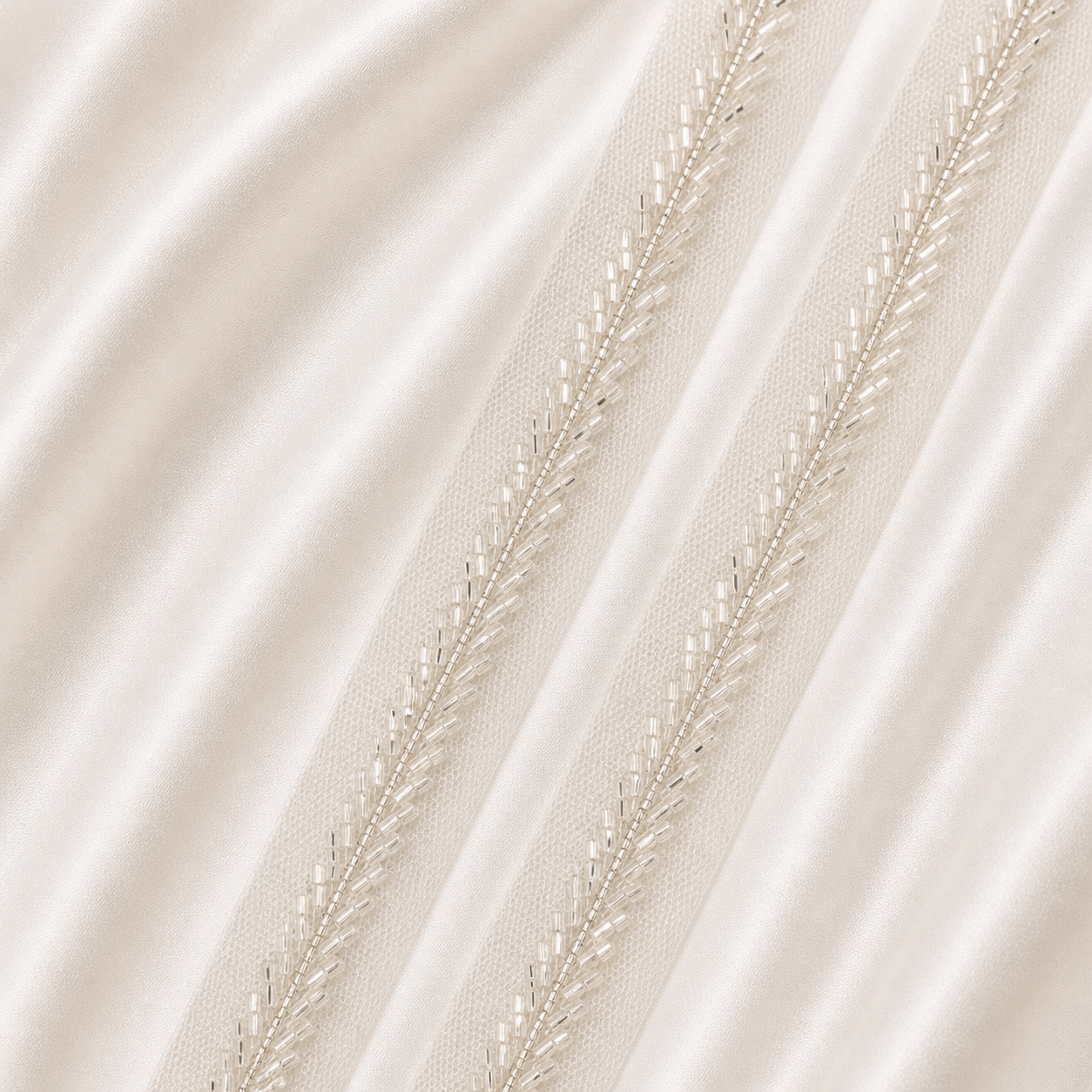 Beaded Embellished Net Lace Border Trim