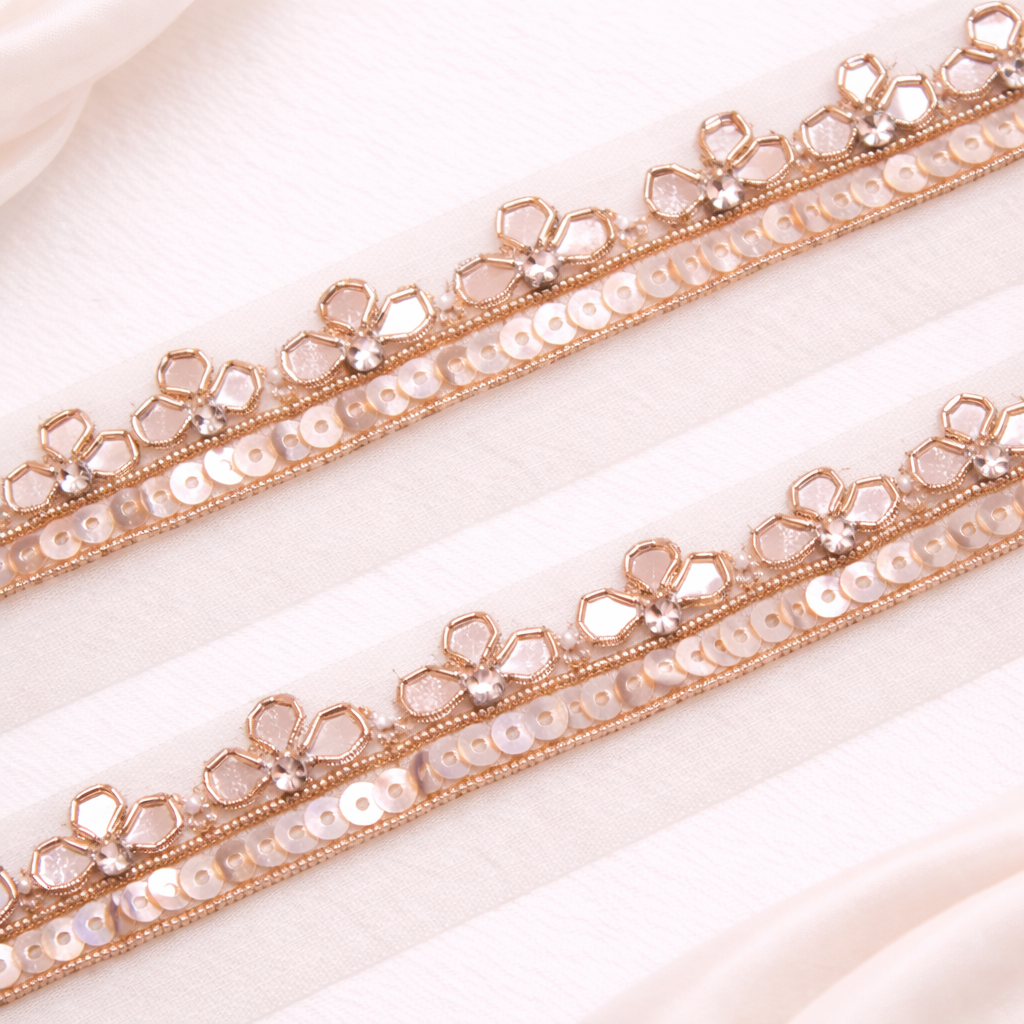 Mirror Work Embellished Handwork Trim