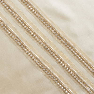 Double Pearl Handcrafted Net Lace Trim