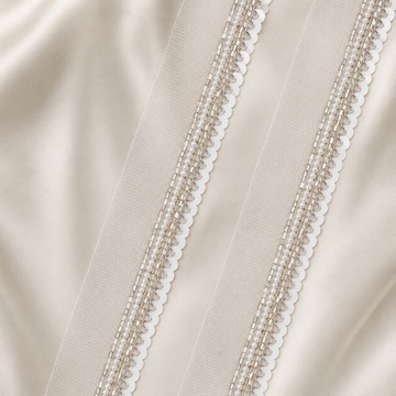Pearl & Sequin Embellished Net Lace Border Trim