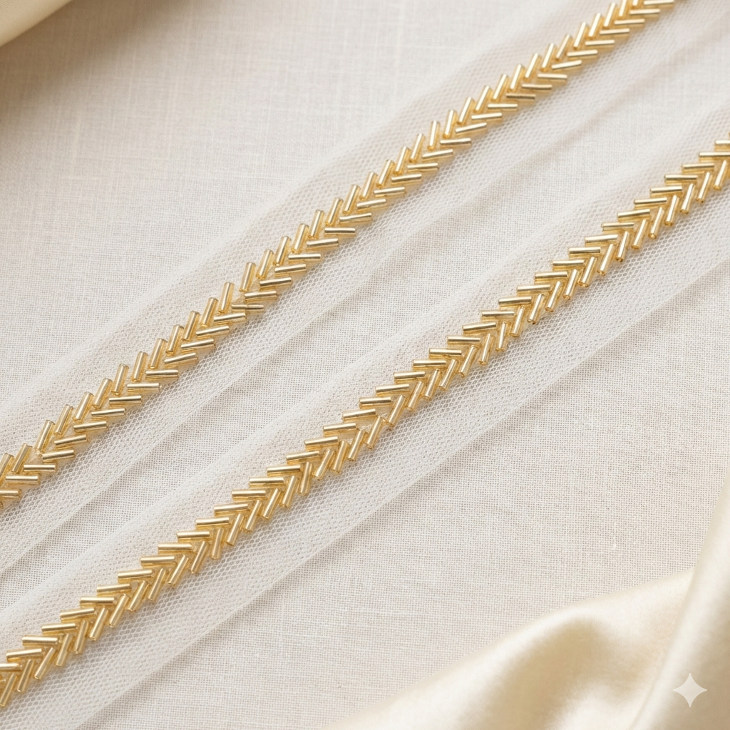 Embellished Cutdana Handwork Trim