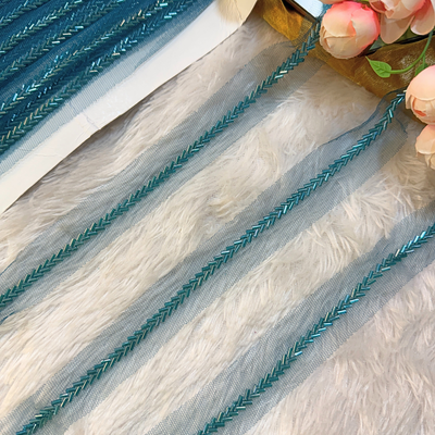 Embellished Cutdana Handwork Trim hover image