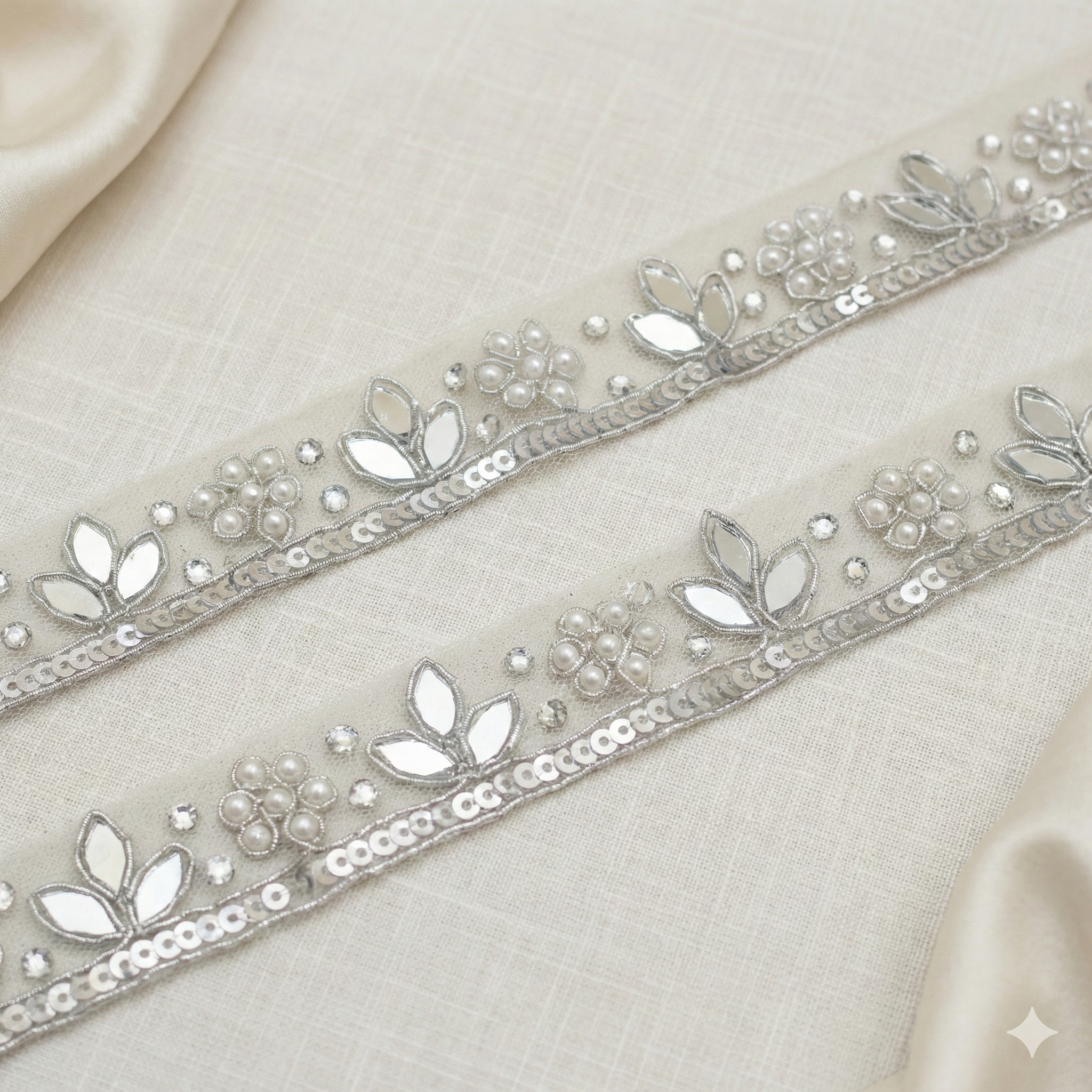 Stone & Beads Zardozi Work Handcrafted Trim