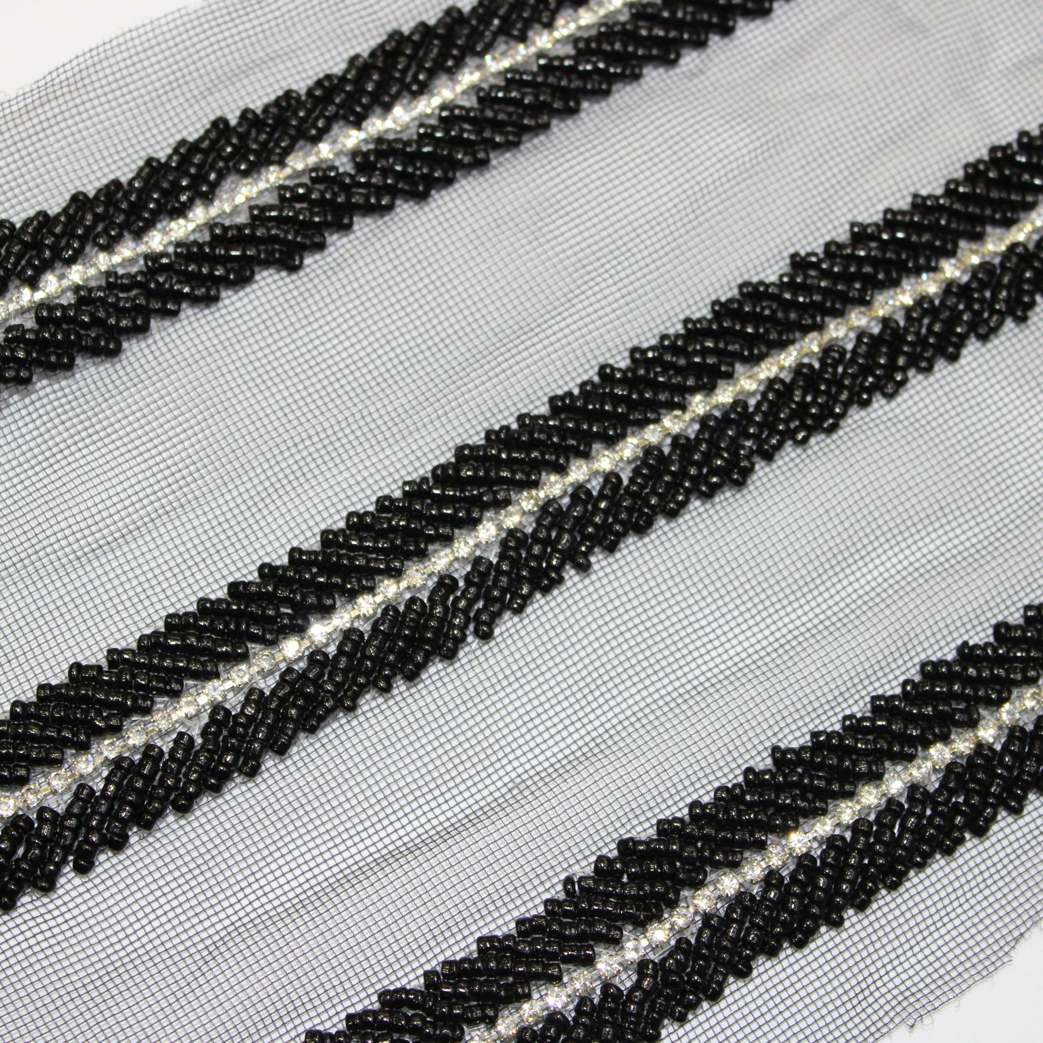 Black Embellished Trim