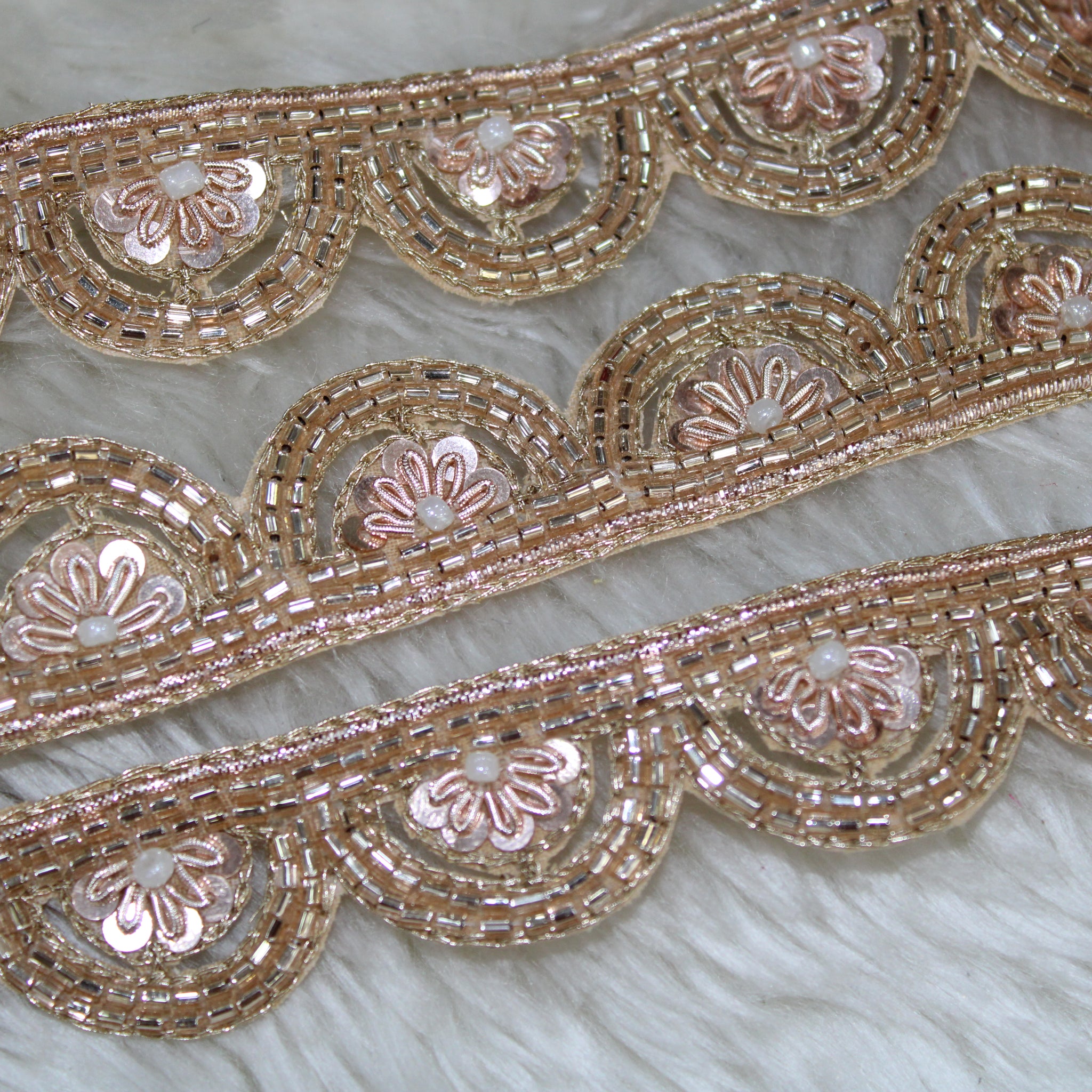 Rose Gold Scalloped Trim