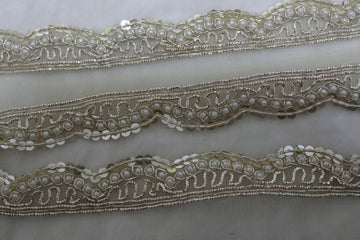 Water Gold Fancy Scalloped Handwork Trim